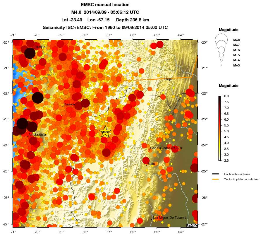 regional magnitude historical seismicity