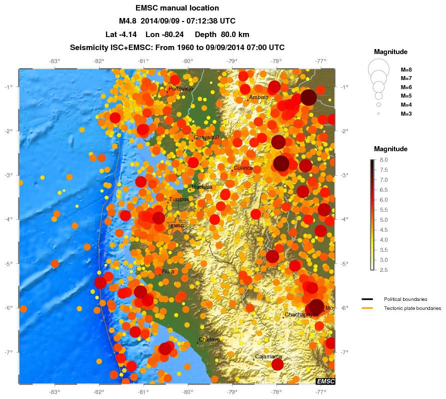 regional magnitude historical seismicity