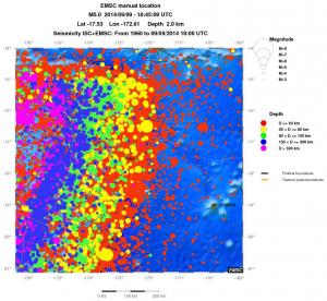 regional historical seismicity