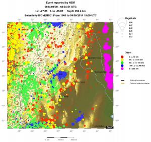 regional historical seismicity