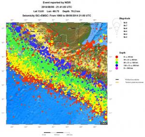 regional historical seismicity