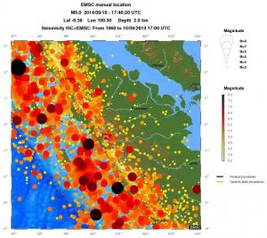 regional magnitude historical seismicity