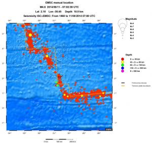 regional historical seismicity