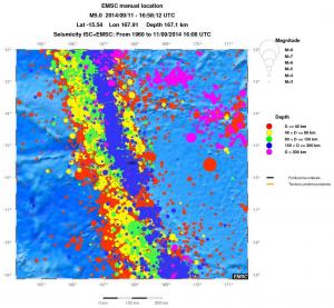 regional historical seismicity