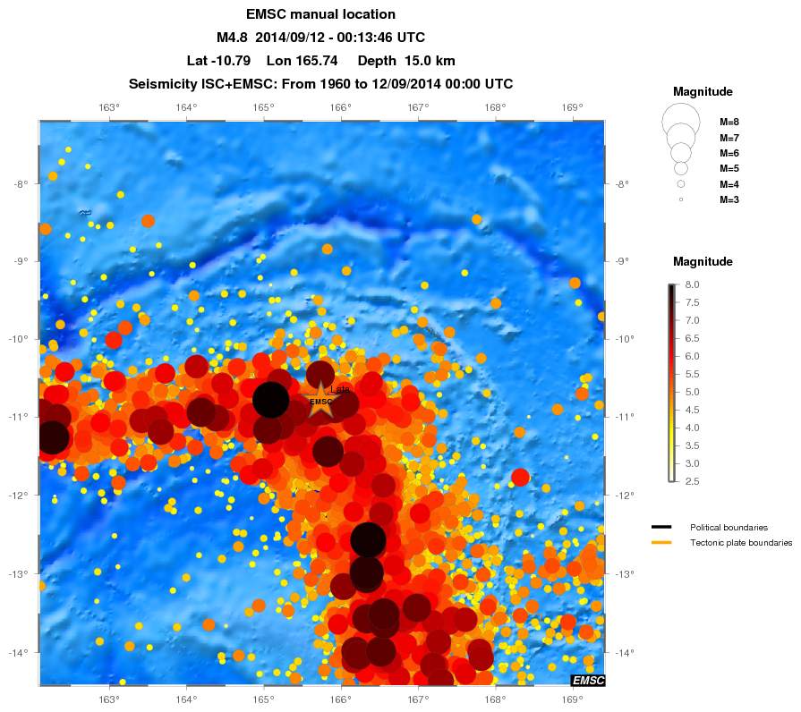 regional magnitude historical seismicity