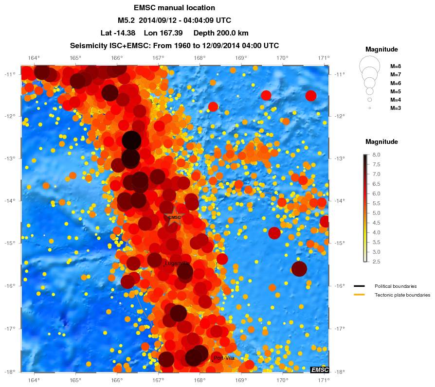 regional magnitude historical seismicity