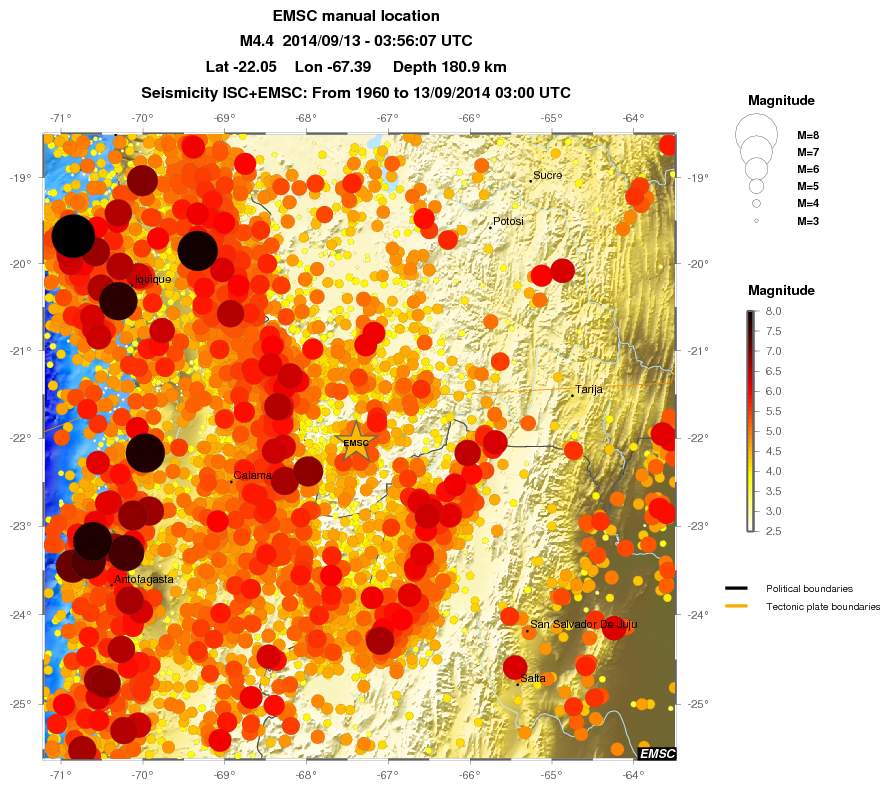 regional magnitude historical seismicity