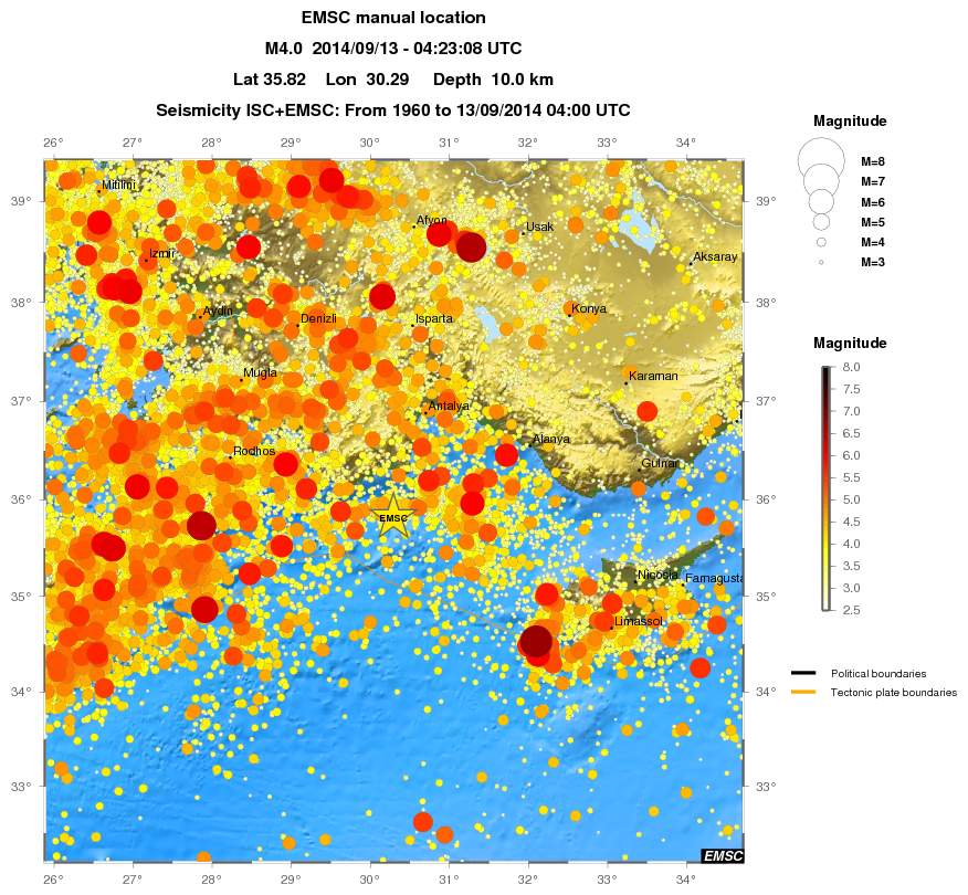 regional magnitude historical seismicity
