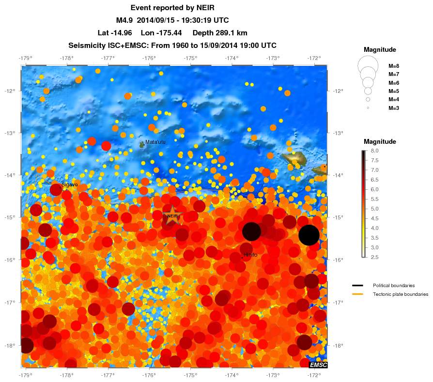 regional magnitude historical seismicity