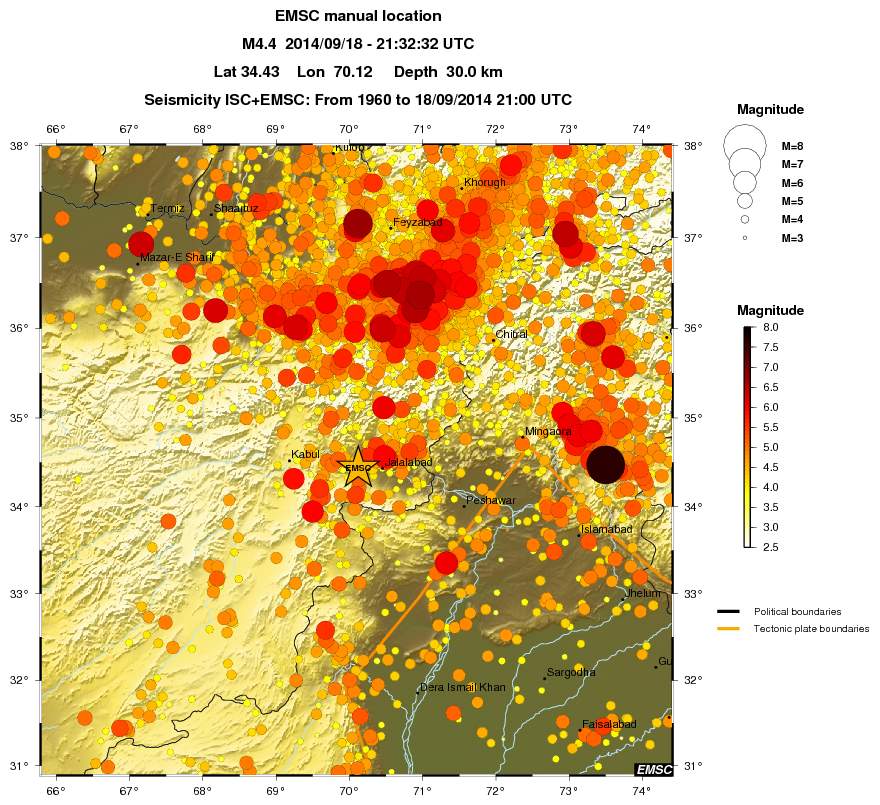 regional magnitude historical seismicity