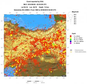 regional historical seismicity