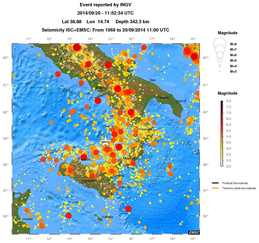 regional magnitude historical seismicity