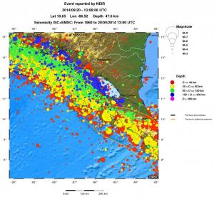 regional historical seismicity