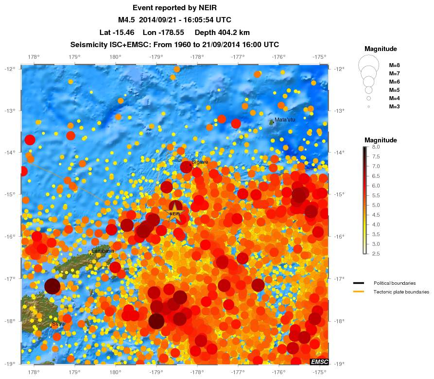 regional magnitude historical seismicity