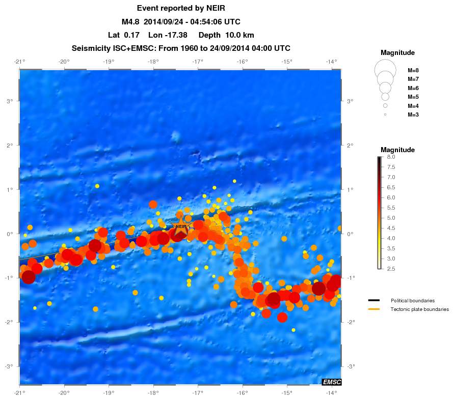 regional magnitude historical seismicity