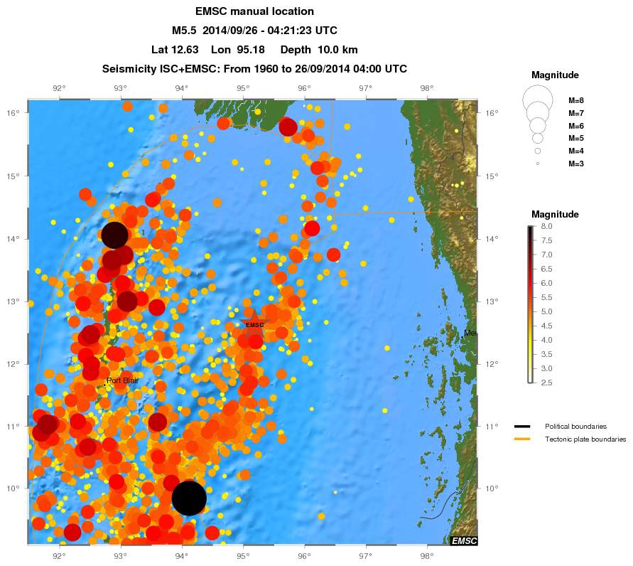 regional magnitude historical seismicity