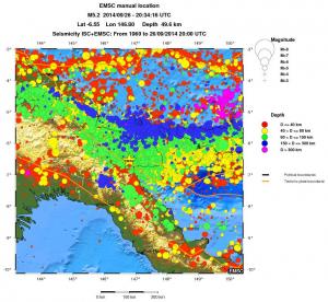 regional historical seismicity
