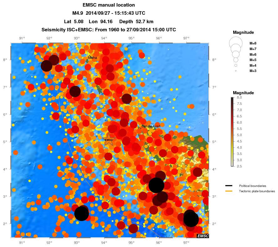 regional magnitude historical seismicity