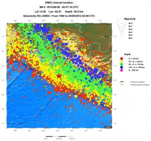 regional historical seismicity