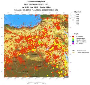 regional historical seismicity