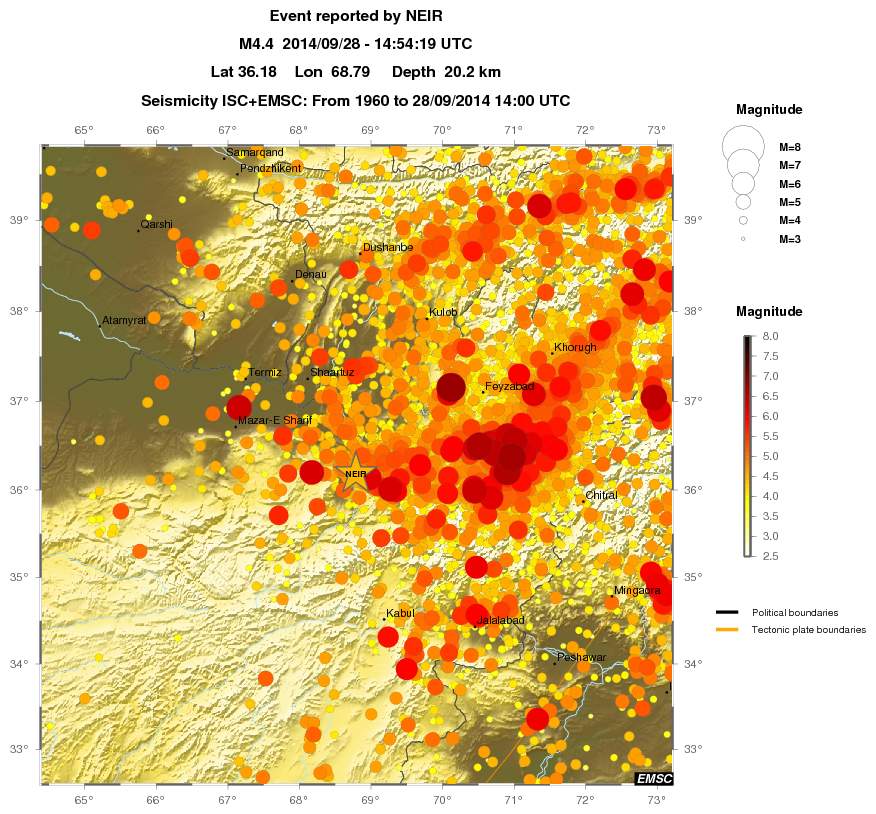 regional magnitude historical seismicity
