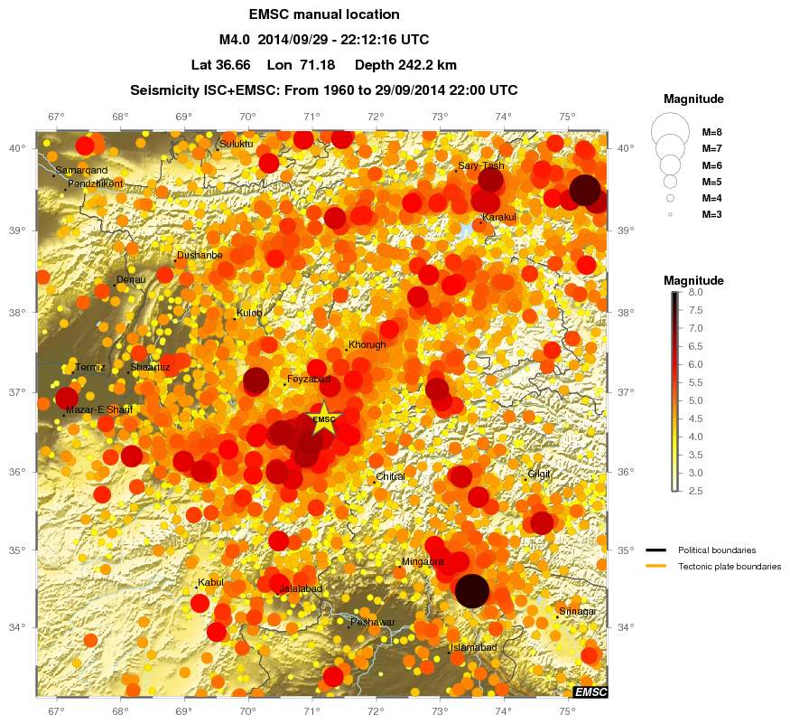 regional magnitude historical seismicity
