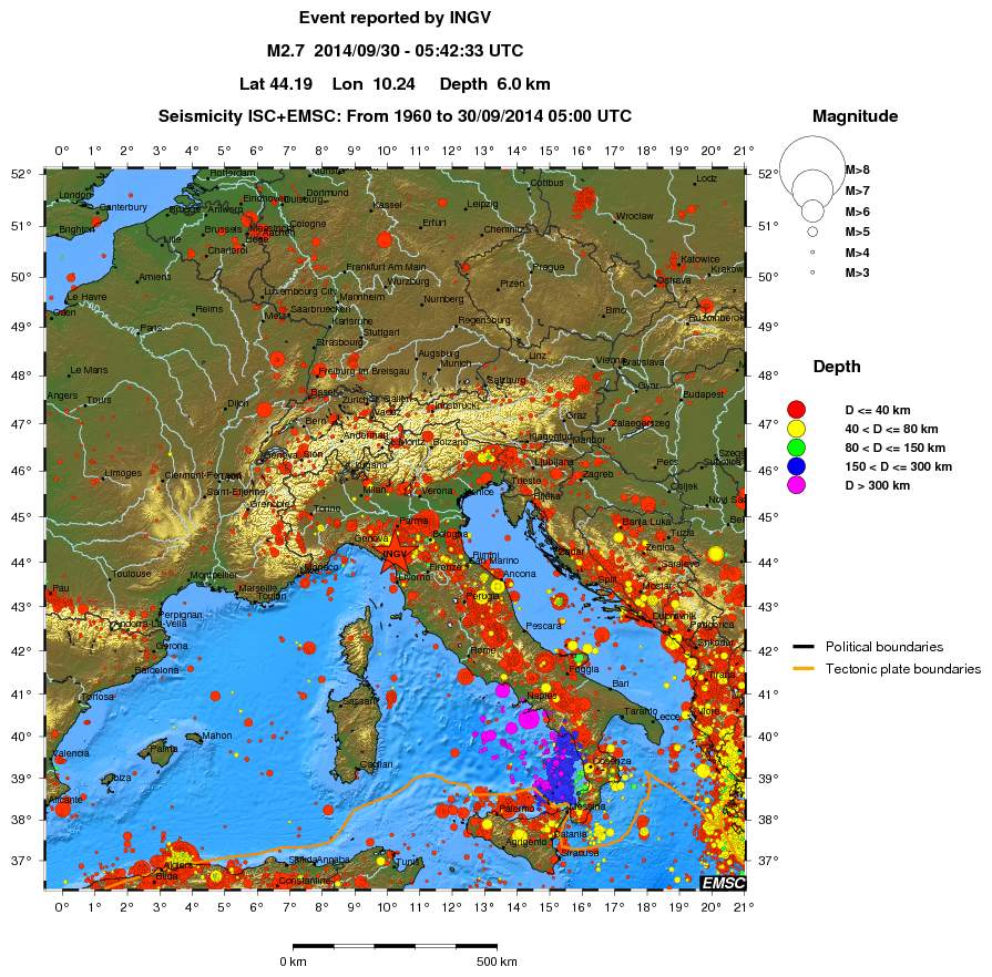 wide historical seismicity