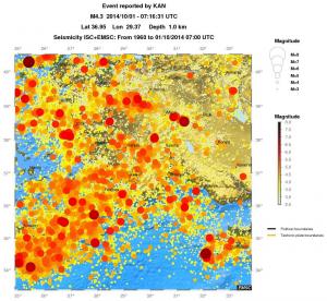 regional magnitude historical seismicity