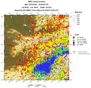 regional historical seismicity