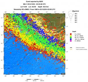 regional historical seismicity