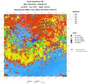 regional historical seismicity