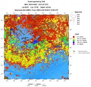 regional historical seismicity