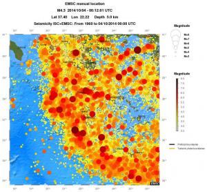 regional magnitude historical seismicity
