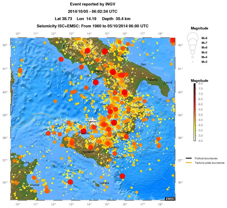 regional magnitude historical seismicity