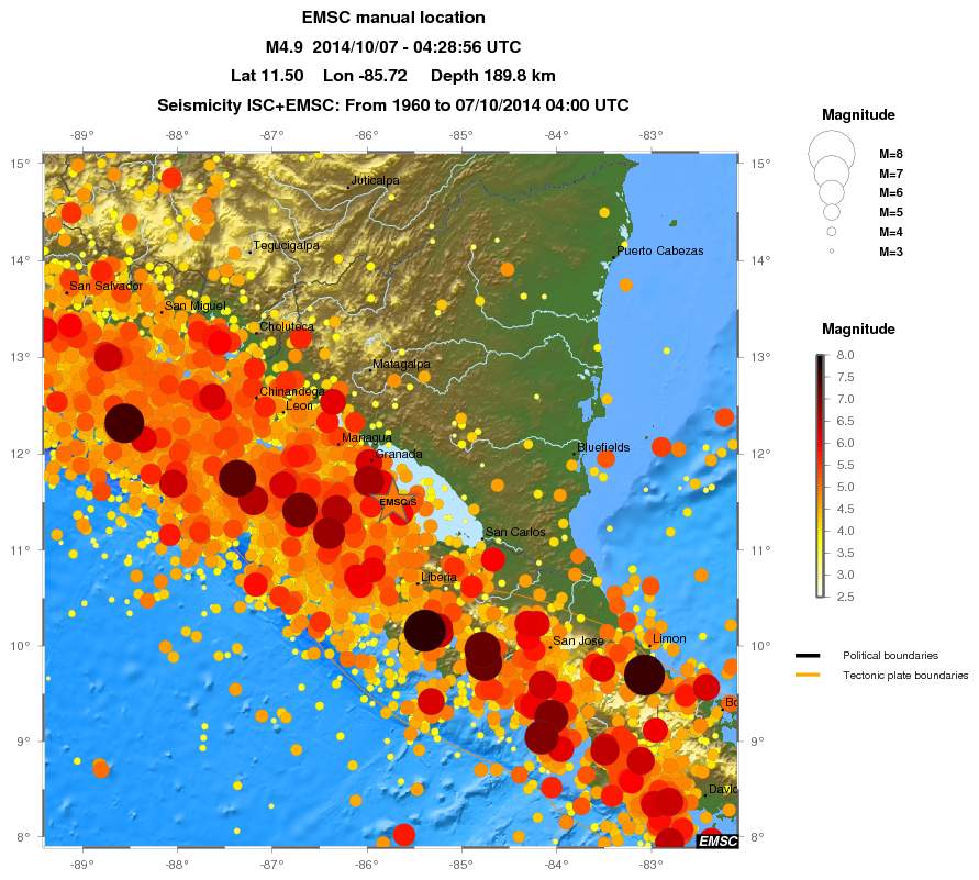 regional magnitude historical seismicity