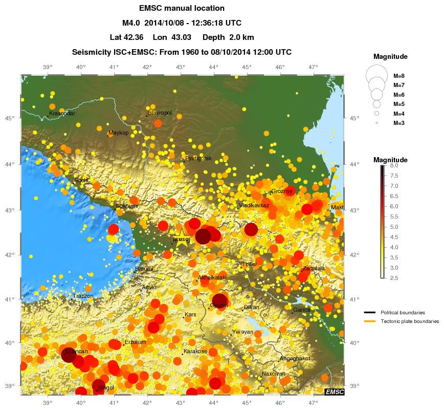regional magnitude historical seismicity