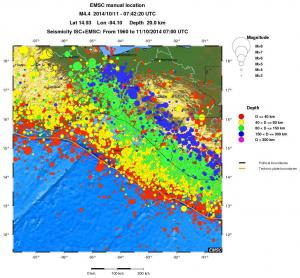 regional historical seismicity