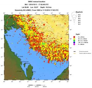 regional historical seismicity