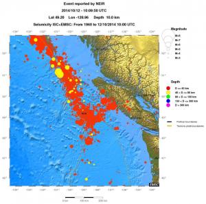 regional historical seismicity