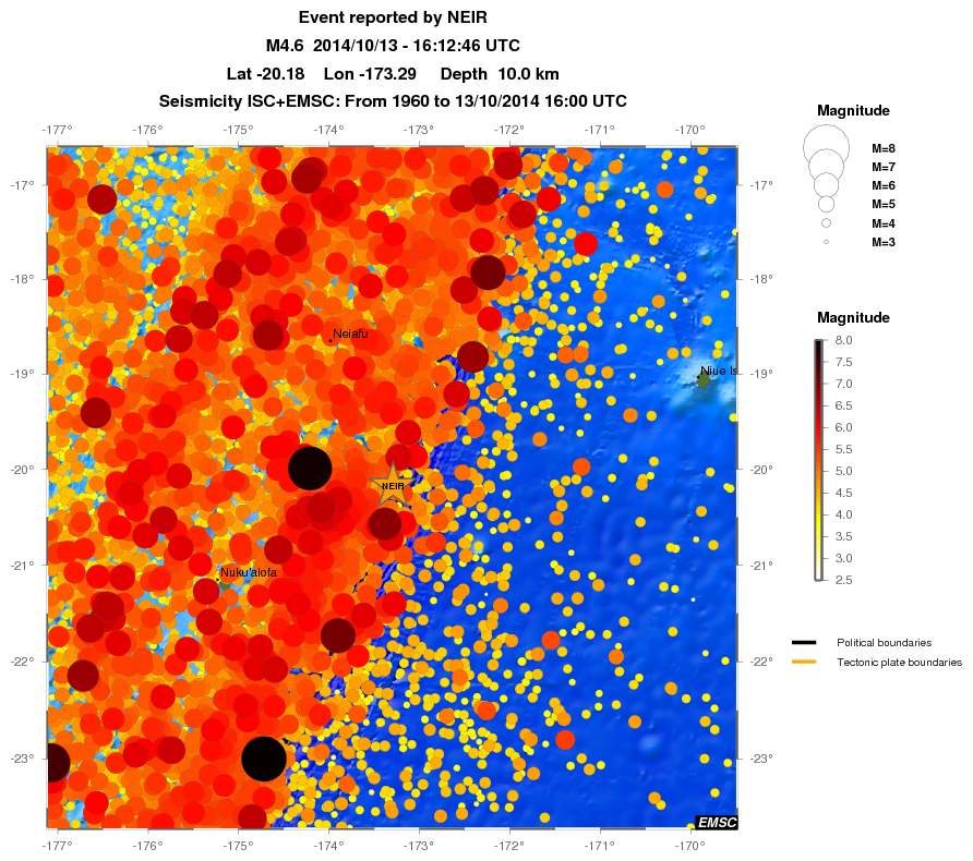 regional magnitude historical seismicity