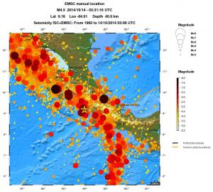 regional magnitude historical seismicity