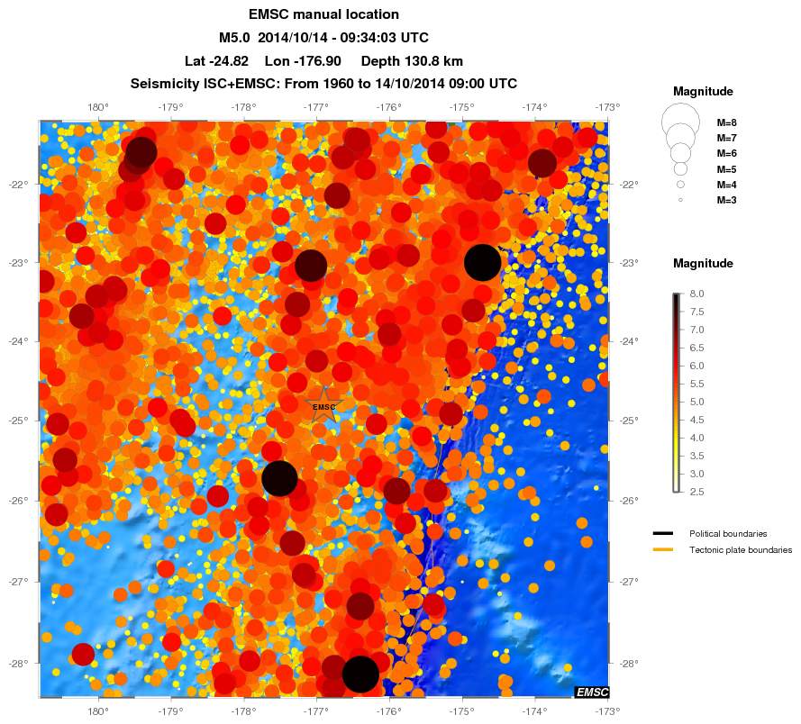 regional magnitude historical seismicity