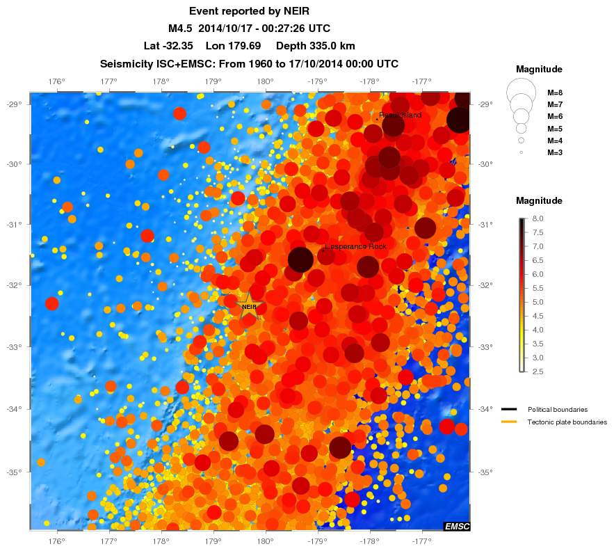 regional magnitude historical seismicity