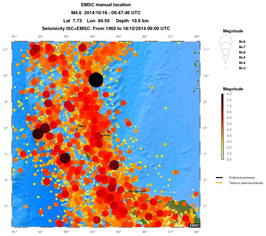 regional magnitude historical seismicity