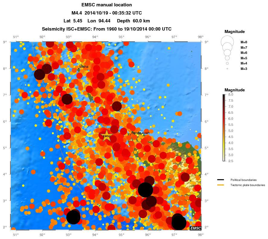 regional magnitude historical seismicity