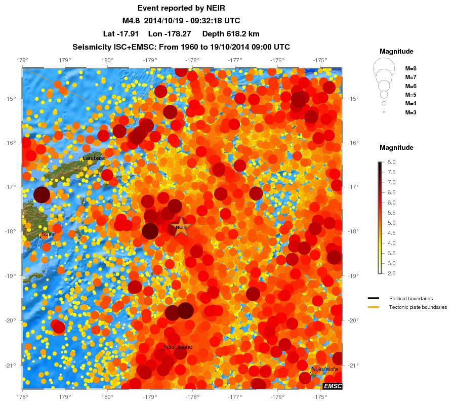 regional magnitude historical seismicity