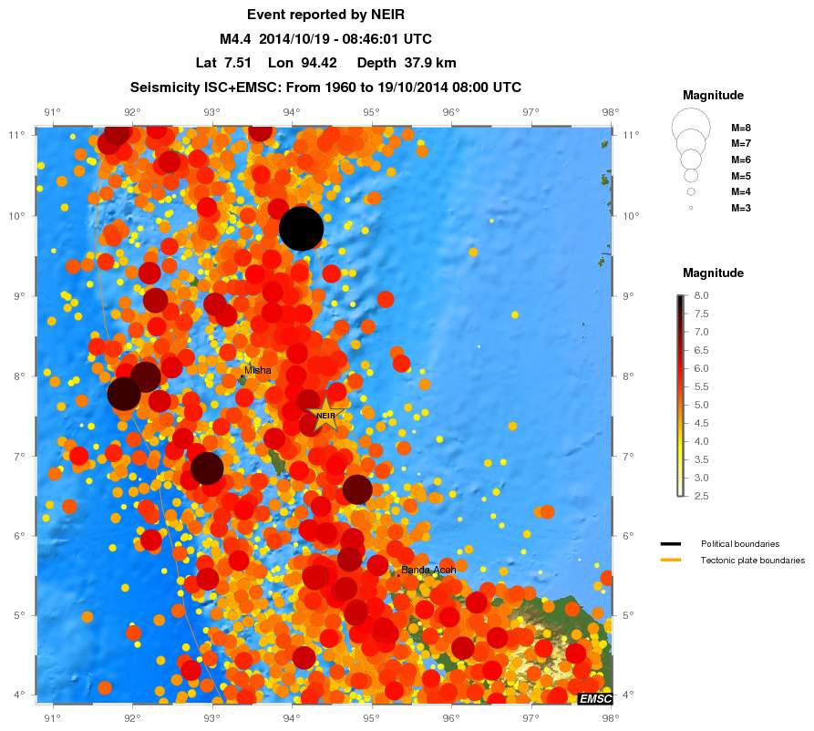 regional magnitude historical seismicity