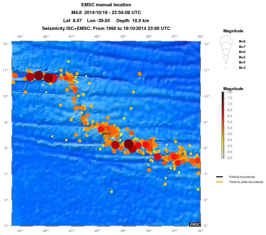 regional magnitude historical seismicity
