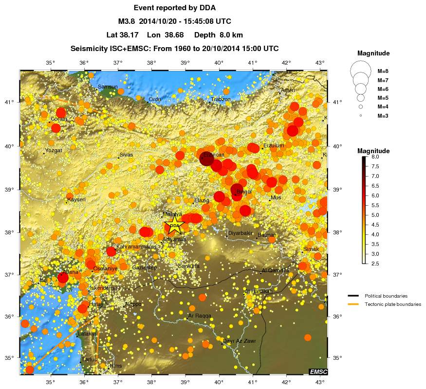 regional magnitude historical seismicity