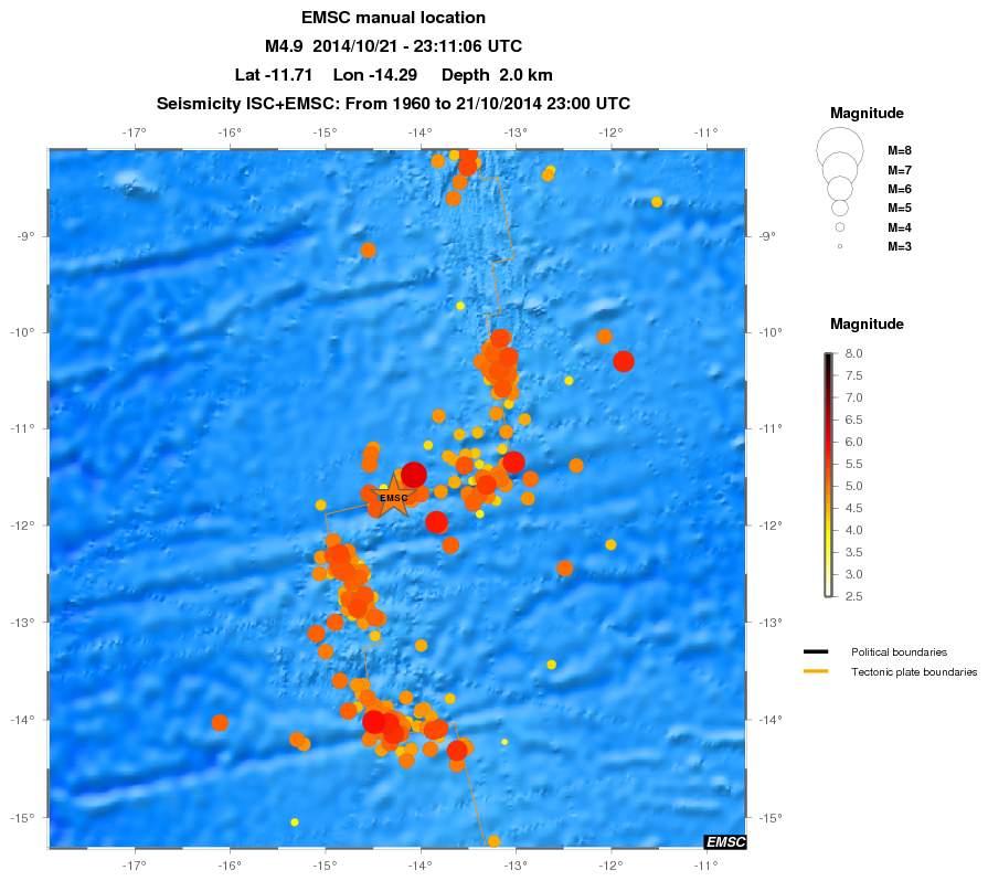regional magnitude historical seismicity